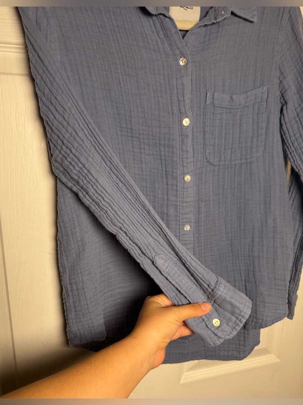 Rails True Blue Ellis Cotton Button Down Shirt Women’s Small Business Casual - Picture 5 of 14